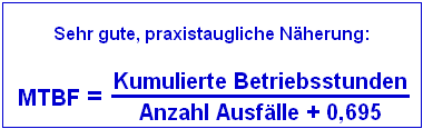 MTBF aus Felddaten, gute Nherung